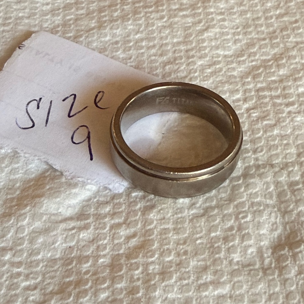 Classic Frederick Goldman Titanium Mens Band Ring Size 9